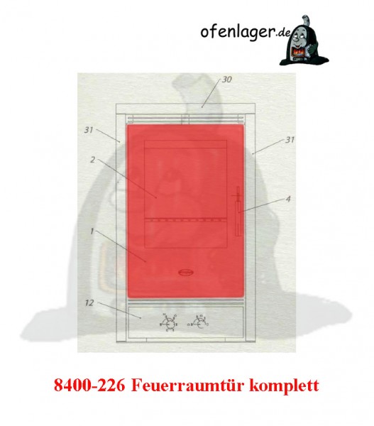 8400-226 Feuerraumtür komplett