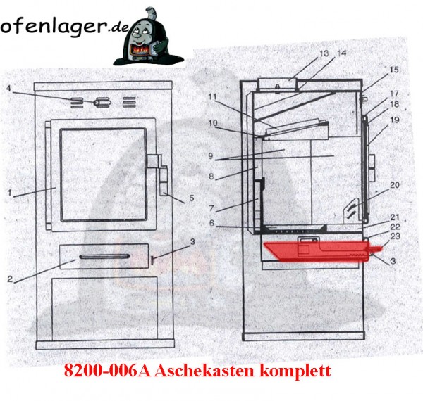 8200-006A Aschekasten komplett