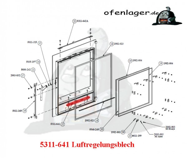 5311-641 Luftreglungsblech