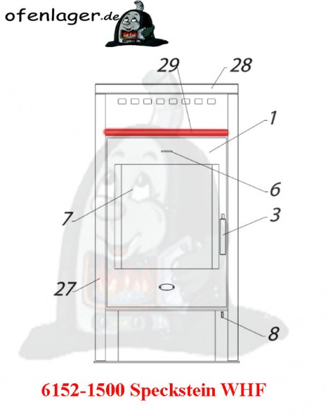 6152-1500 Speckstein Warmhaltefach