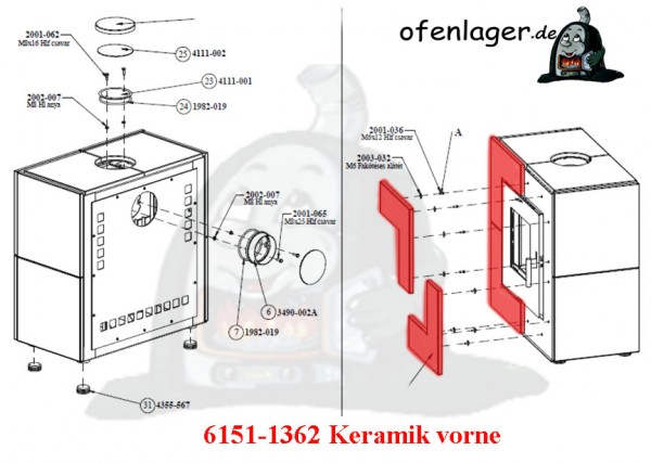 6151-1362 Keramik / 1 Stück