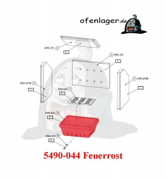 5490-044 Feuerrost