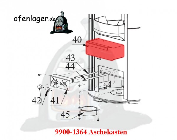 9900-1364 Aschekasten