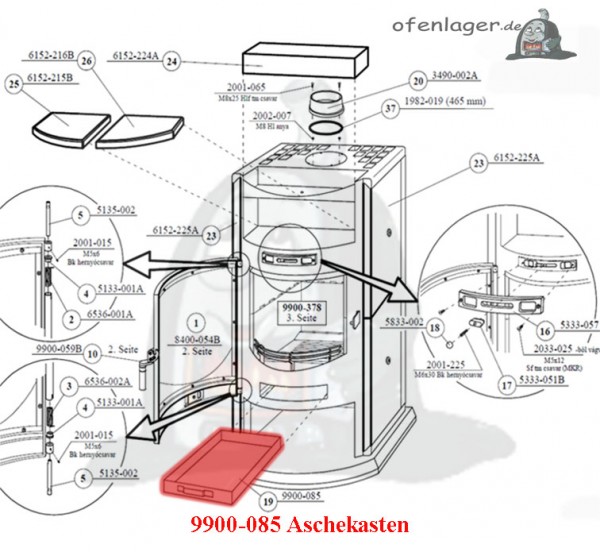 9900-085 Aschekasten