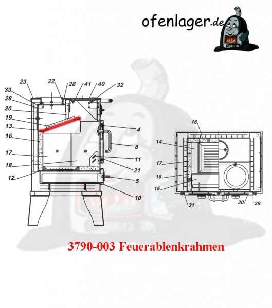 3790-003 Feuerablenkrahmen