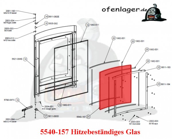 5540-157 Hitzebeständiges Glas