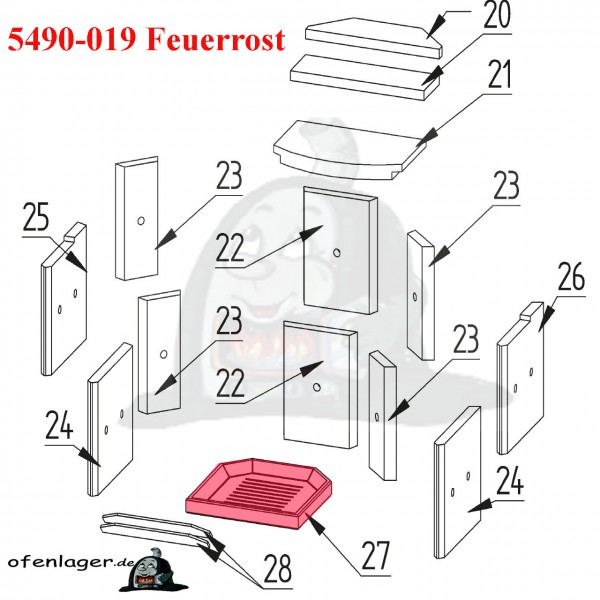 5490-019 Feuerrost