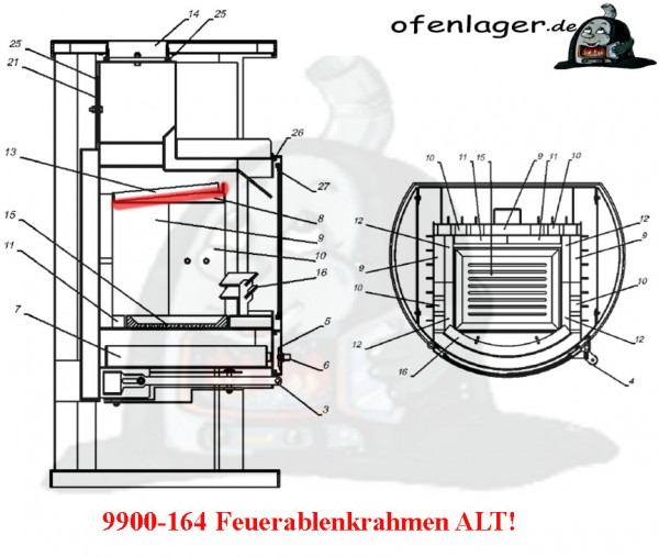 9900-164 Feuerablenkrahmen Alt!