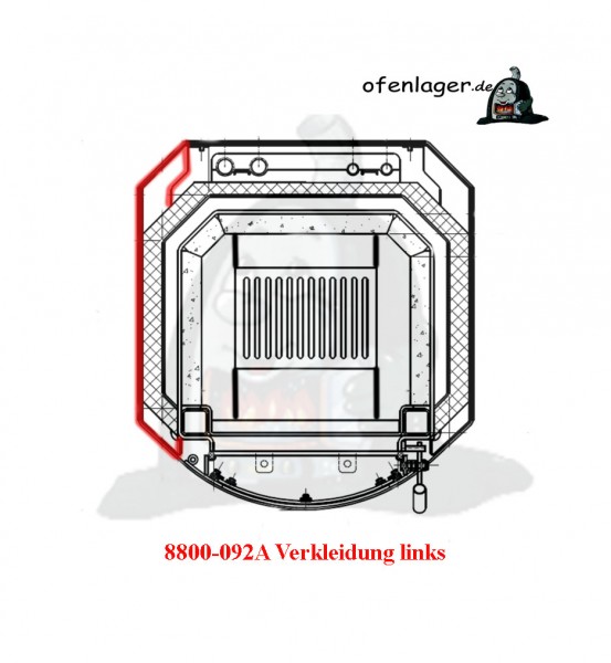 8800-092A Verkleidung links