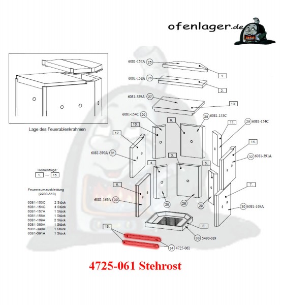 4725-061 Stehrost / 1 Stück