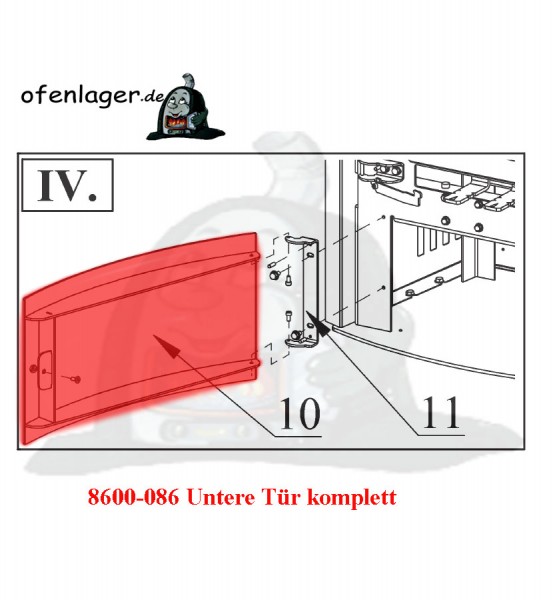 8600-086 Untere Tür komplett