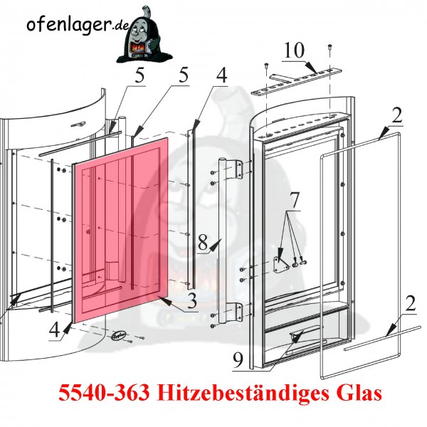 5540-363 hitzebeständiges Glas