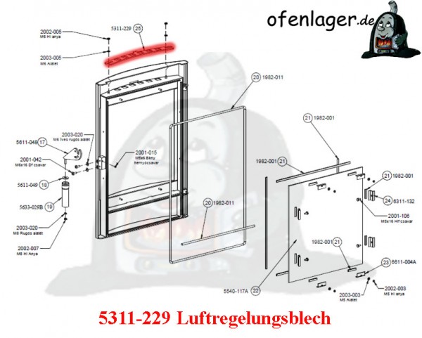 5311-229 Luftregelungsblech