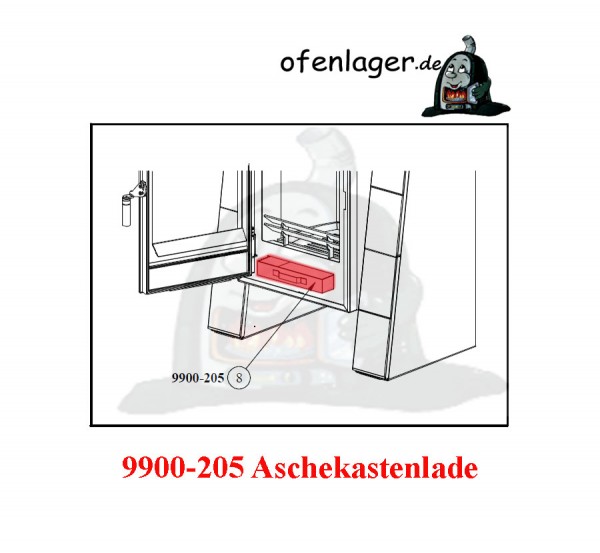 9900-205 Aschekastenlade