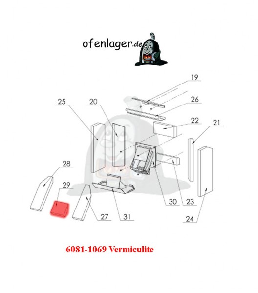 6081-1069 Vermiculite / 1 Stück