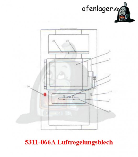 5311-066A Luftregelungsblech