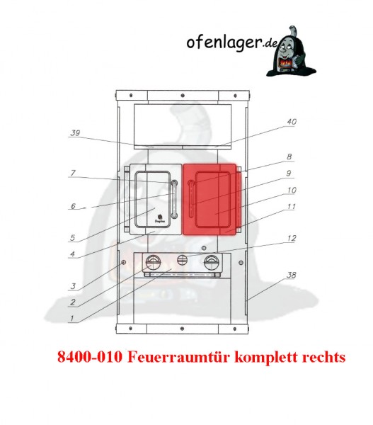 8400-010 Feuerraumtür