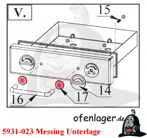 5931-023 Messing Unterlage