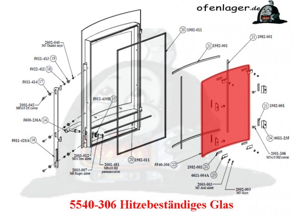 5540-306 Hitzebeständiges Glas