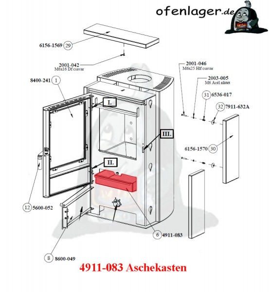 4911-083 Aschekasten