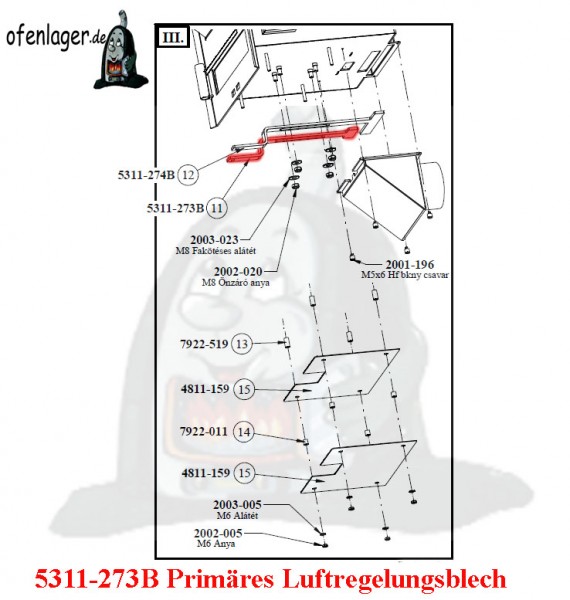 5311-273B Primär Luftreglungsblech