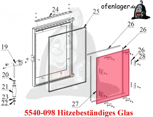 5540-098 Hitzebeständiges Glas