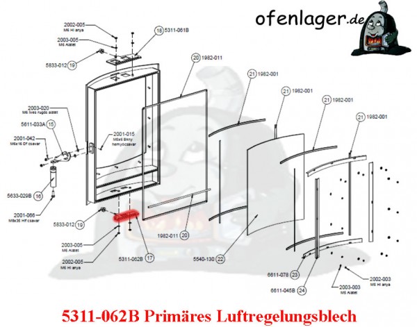 5311-062B Primäres Luftregelungsblech