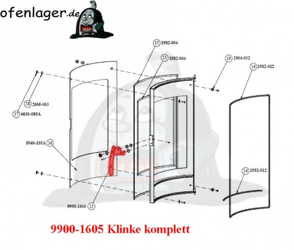 9900-1605 Klinke kpl.