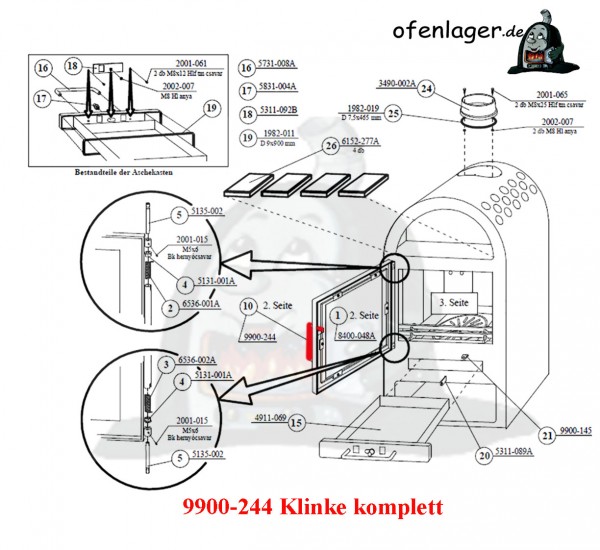 9900-244 Klinke komplett