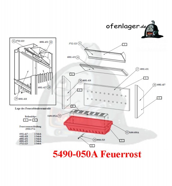 5400-050 Feuerrost