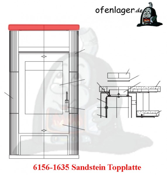 6156-1635 SandsteinTopplatte