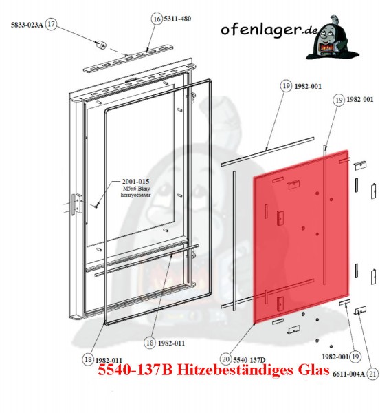 5540-137B Hitzebeständiges Glas