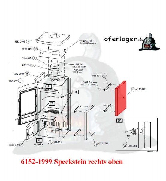 6152-1999 Speckstein Seite rechts oben