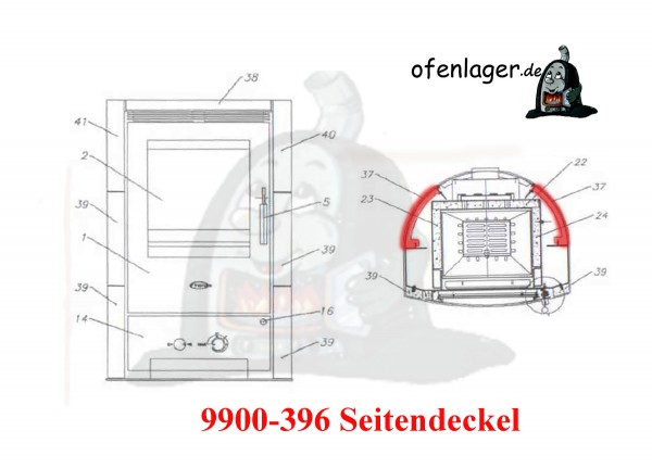 9900-396 Seitendeckel / 1 Stück