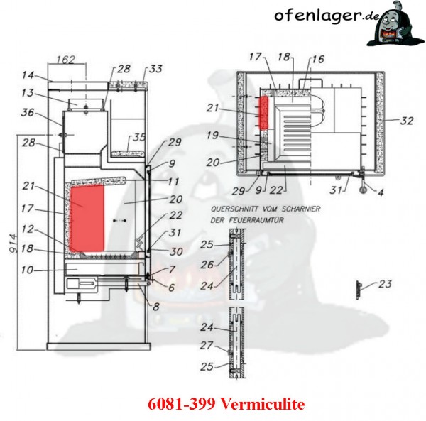 6081-399 Vermiculite / 1 Stück