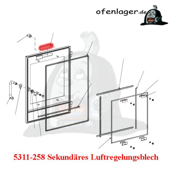 5311-258 Sekundär Luftreglungsblech