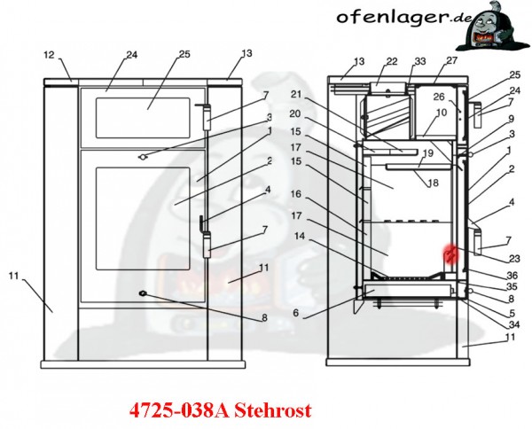 4725-038A Stehrost 1 Stück