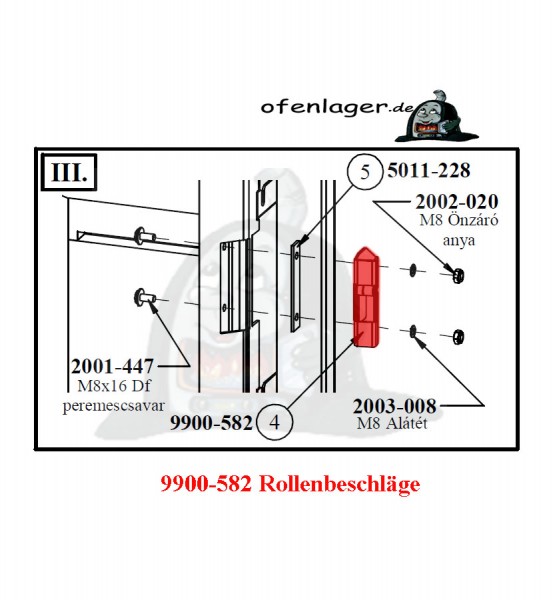 9900-582 Rollenbeschläge