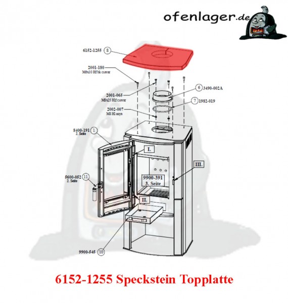 6152-1255 Speckstein Decke