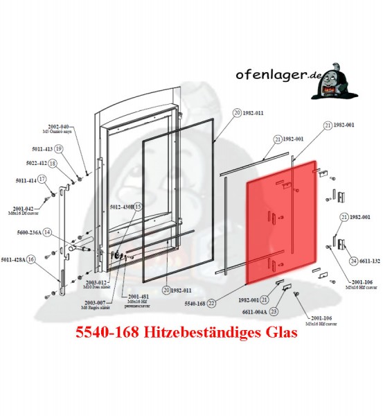 5540-168 Hitzebeständiges Glas