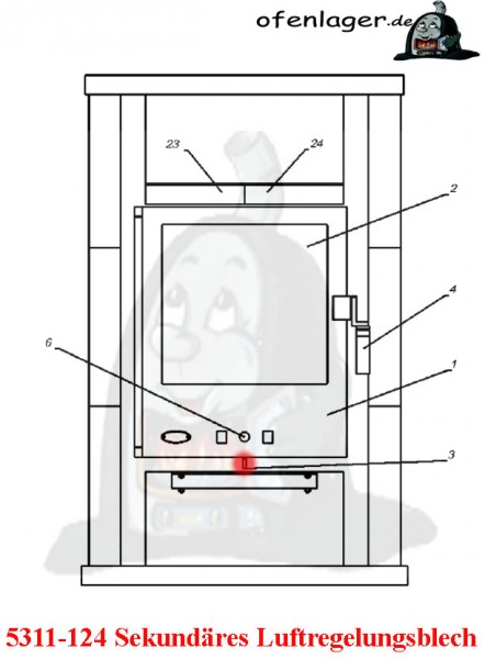 5311-124 Sekundäres Luftregelungsblech