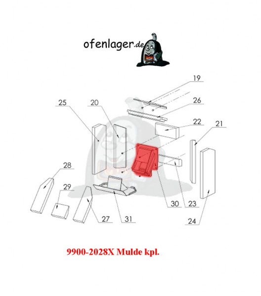 9900-2028X Mulde kpmplett