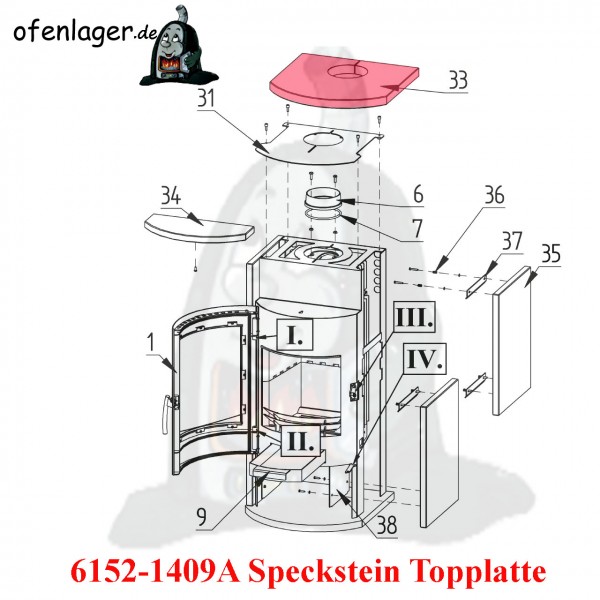 6152-1409A Speckstein