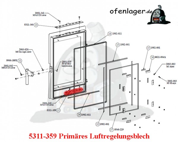 5311-359 Primär Luftregelungsblech