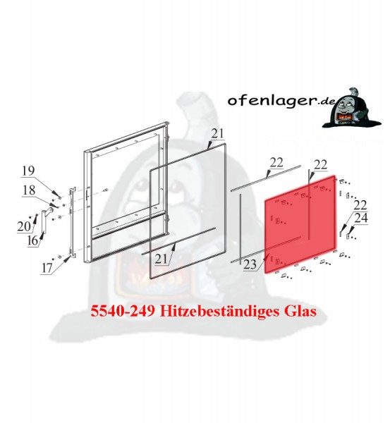 5540-249 Hitzebeständiges Glas