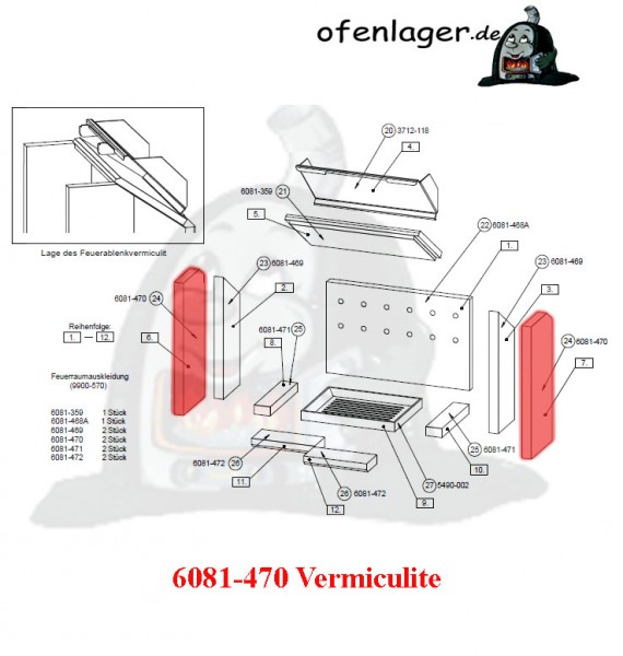 6081-470 Vermiculite / 1 Stück