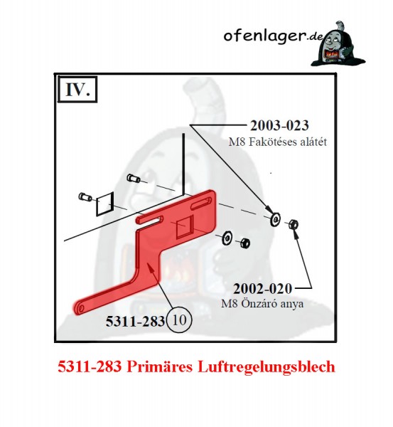 5311-283 Primär Luftreglungsblech