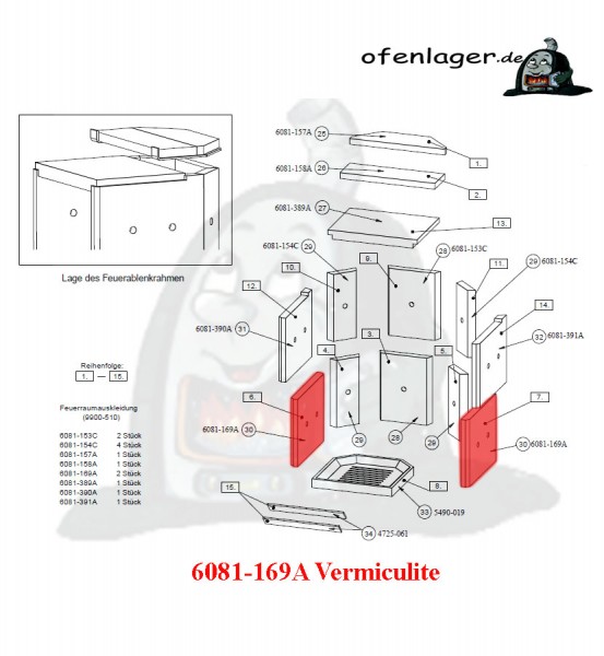 6081-169A Vermiculite / 1 Stück