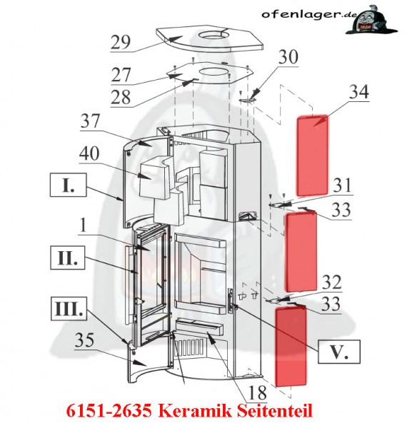 6151-2635 Keramik / 1 Stück