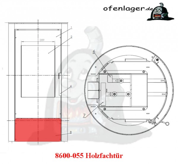 8600-055 Holzfachtür